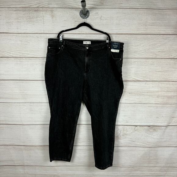 Abercrombie & Fitch Plus Size Curve Love The Mom High Rise Jeans Size 24 Long - Picture 1 of 7